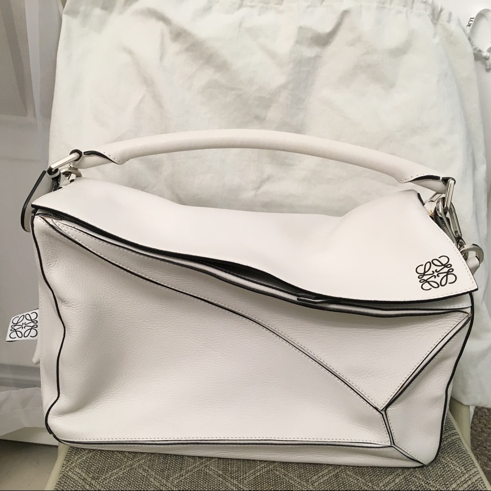 Loewe puzzle bag large white